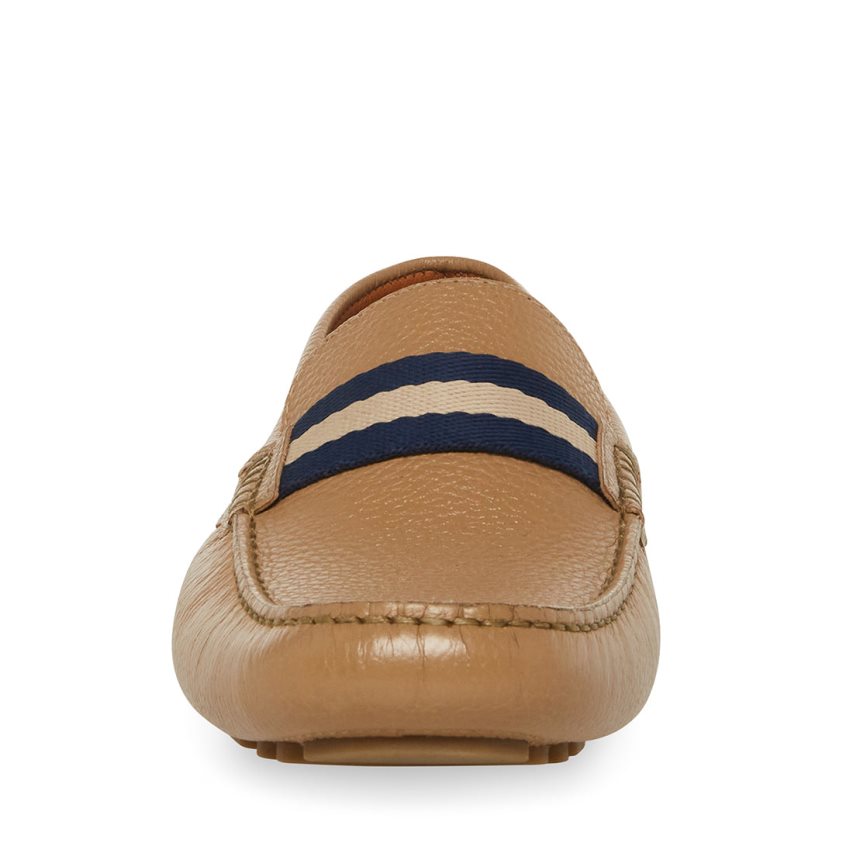 Loafers Steve Madden Baz Cuero Hombre Marrones Claro | ES JC680E